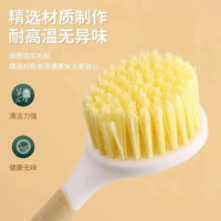 Long Handle Pot Brush for Dishwashing and Kitchen Cleaning, Non-Scratch Scrubber for Pans and Bowls