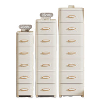 Slim Gap Storage Cabinet with Drawers, Multi-layer Movable Kitchen Shelf Unit, 20-52cm Width