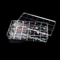 Acrylic Jewelry Display Tray for Bracelets, Jade, and Gemstones - Transparent Organizer