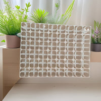 Square Plastic Succulent Planter Pots with Trays, Seedling Nursery Pots