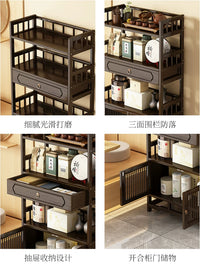 Teacart Sideboard Cabinet with Storage for Tea Sets and Supplies