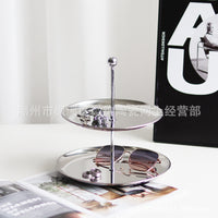 Stainless Steel Multi-tier Display Stand for Jewelry, Keys, Desserts, and Candies