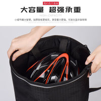 Waterproof Canvas Bicycle Basket for Mountain Bikes and Electric Scooters, Foldable Front Handlebar Bag