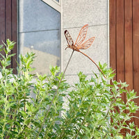 Metal Dragonfly Butterfly Wall Decor Outdoor Garden Art