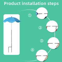 Outdoor Garden Plant Sunshade Umbrella Cover for Potted Plants, Creative Splicing Ground Plug Umbrella