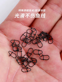 Lure Fishing Swivel Snaps Carbon Black Enhanced Quick Connectors