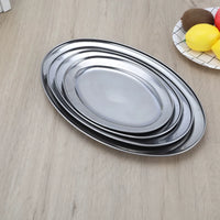 Stainless Steel Oval Fish Plate for Restaurant and Home Use