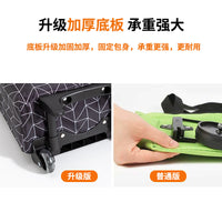 Portable Foldable Shopping Cart with Telescopic Handle and Wear-Resistant Wheels