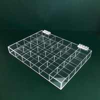 Clear Acrylic Divided Storage Box with Lid for Jewelry and Small Items