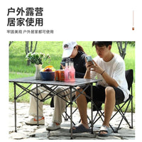 Portable Aluminum Camping Table and Chair Set for Outdoor Picnic BBQ Beach