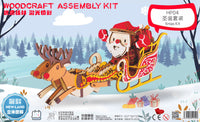 3D Wooden Jigsaw Puzzle Set for Adults and Kids, DIY Assembly Educational Toy, Christmas Theme