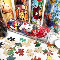 Custom Photo Jigsaw Puzzle in a Bottle, Wooden or Paper, 12-70 Pieces