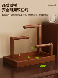 Solid Wood Jewelry Display Stand for Necklaces, Bracelets, Watches, and Beads