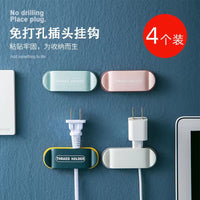 Self-Adhesive Cloud Design Plug Holder and Cable Organizer Clips for Wall Mounting, No-Drill