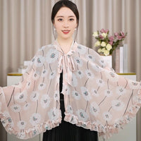 Sun Protection Cape Shawl Lightweight Breathable Cover-up