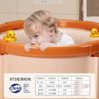 Foldable Portable Bathtub for Adults and Kids, Soaking Bath Tub with Seat