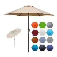Outdoor Patio Umbrella with Tilt Function for Garden Balcony Market Stall