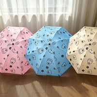 Cartoon UV Protection Folding Umbrella for Sun and Rain with Custom Logo Printing