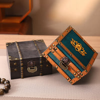 Chinese Antique Style Solid Wood Storage Box for Jewelry, Coins, and Documents