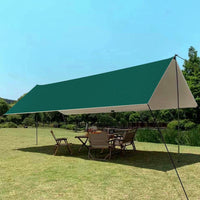 Outdoor Silver-Coated Camping Tent Windproof Sunshade Canopy Portable Rainproof