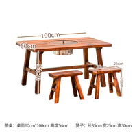 New Outdoor Patio BBQ Table with Fire Pit, Balcony Tea Table and Chairs, Villa Garden Grill, Outdoor Barbecue Rack