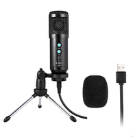 USB Condenser Microphone with Sound Card for Gaming, Streaming, Recording, and Conferences
