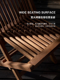 Teak Wood Outdoor Folding Chair and Table Set for Garden Patio Balcony