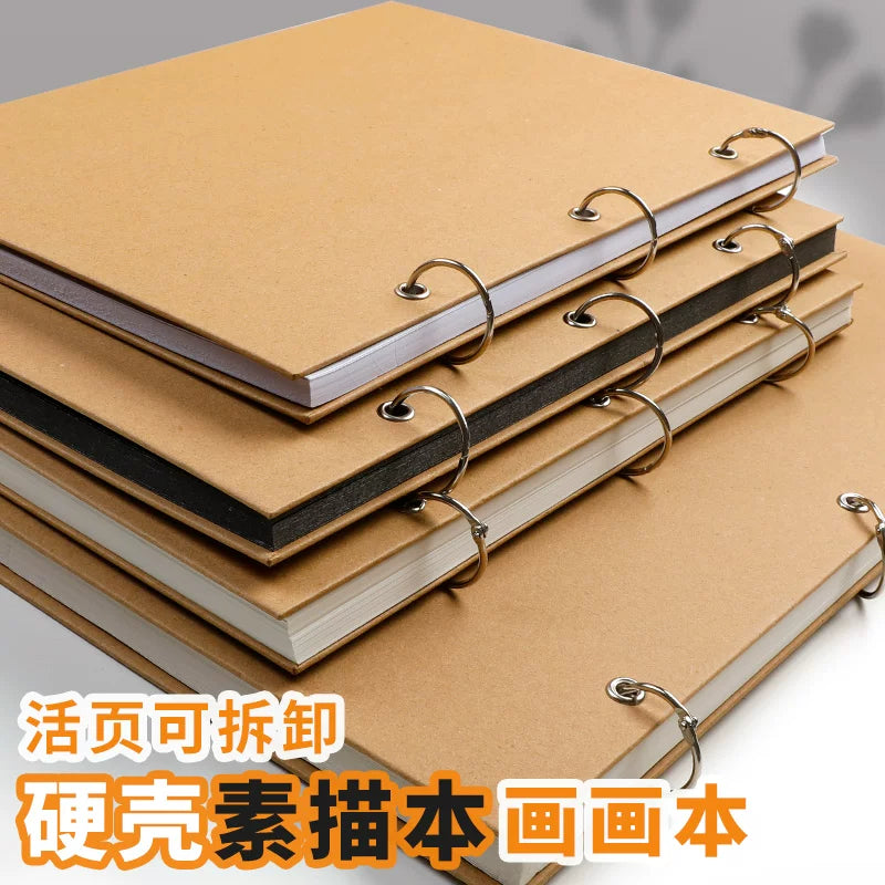 Professional A4 Sketchbook for Artists, 8K Sketch Pad, Watercolor and Gouache Paper, Loose-Leaf Drawing Book for Markers
