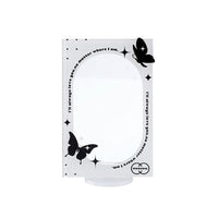 Korean Style Plaid 3-Inch Desktop Photo Frame, Simple Acrylic Transparent Display Stand for Idol Photocards