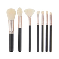 Makeup Brush Set with Wooden Handles for Powder, Eyeshadow, Lip, Concealer, Blush, Foundation - Soft Bristles, Portable with Storage