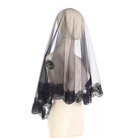 Gothic Lolita Wedding Veil Headpiece for Halloween Cosplay