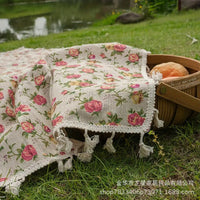Red Plaid Picnic Blanket Outdoor Camping Mat Moisture-proof Thickened Fabric Pad