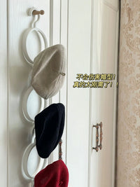 Foldable Wall-Mounted Hat Organizer Rack for Scarves and Accessories