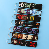 Cartoon Horror Halloween Lanyard Keychain for Students and Campus