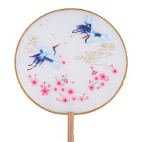 DIY Embroidery Kit for Beginners - Ancient Style Silk Ribbon Hand Fan with Suzhou Embroidery