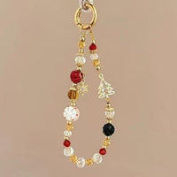 Christmas Tree Snowflake Phone Bag Charm Vintage Festive Accessory