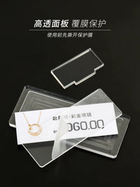 Acrylic Price Tag Holder for Retail Display, Desktop Sign Stand for Jewelry, Cosmetics, and Product Information