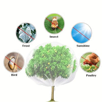 Plant Insect Bird Barrier Netting with Drawstring and Zipper for Garden Orchard Greenhouse