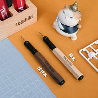 Tungsten Steel Scribing Tool with Walnut Handle for Gundam Model Kits