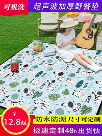 Waterproof Picnic Blanket, Thickened Moisture-Proof Outdoor Mat for Camping, Beach, and Park