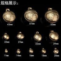 Tiger Head Brass Bell Charms for Pets and DIY Crafts