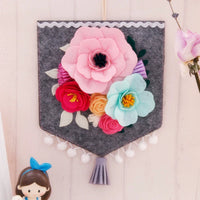 DIY Non-Woven Fabric Floral Wall Hanging Storage Bag Craft Kit