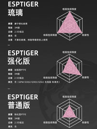 Tiger Rune GPW/GPX Mouse Feet Skates for Logitech Gaming Mice - ICE/Enhanced/Ice Feather Editions
