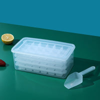 Commercial Multi-Layer Ice Cube Tray Set with Lid and Scoop for Fast Freezing Clear Ice