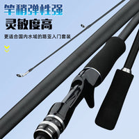 Lure Fishing Rod and Reel Combo Set - Spinning or Baitcasting Reel, Carbon Fiber Telescopic Rod for Freshwater Saltwater