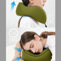 Memory Foam U-Shaped Travel Neck Pillow for Airplane and Car