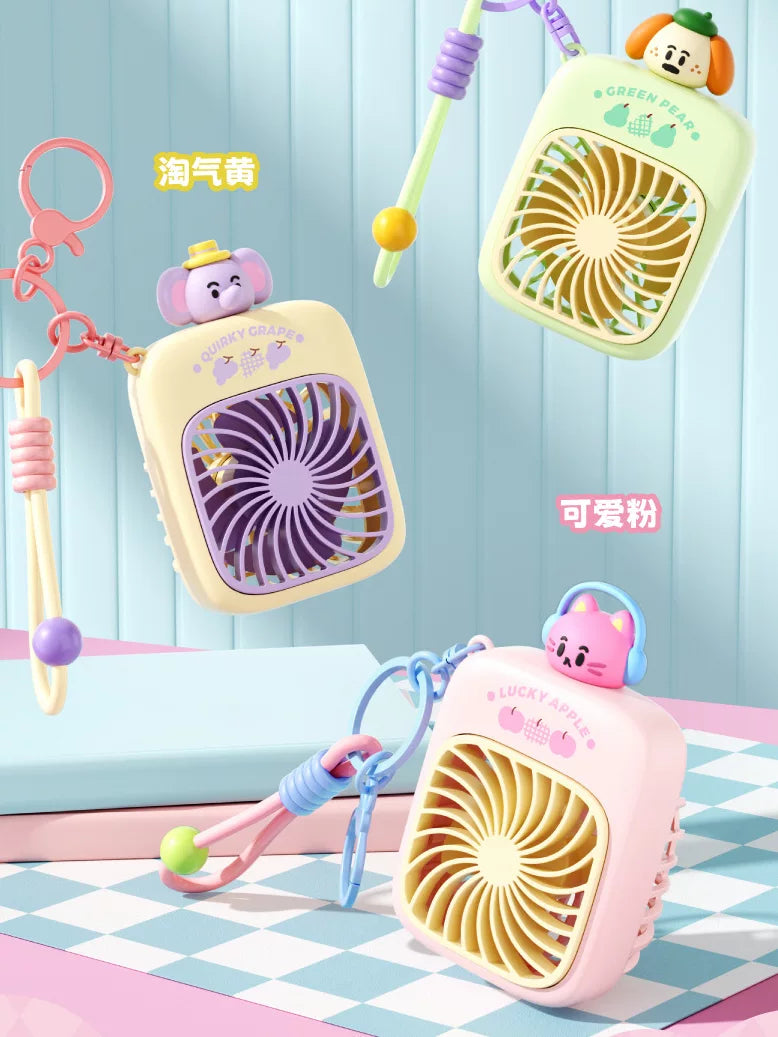 Cute Animal USB Rechargeable Portable Mini Desk Fan for Travel