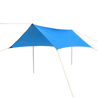 Outdoor Camping Tarp Sun Shelter with Poles and Accessories for Picnic Beach Travel