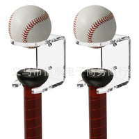 2-Pack Wall Mount Baseball Bat and Ball Display Holder for Autographed Memorabilia