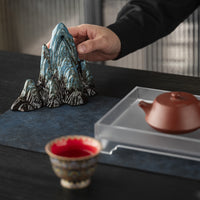 New Chinese Style Ceramic Mountain Incense Holder & Pen Rest Micro Landscape Ornament